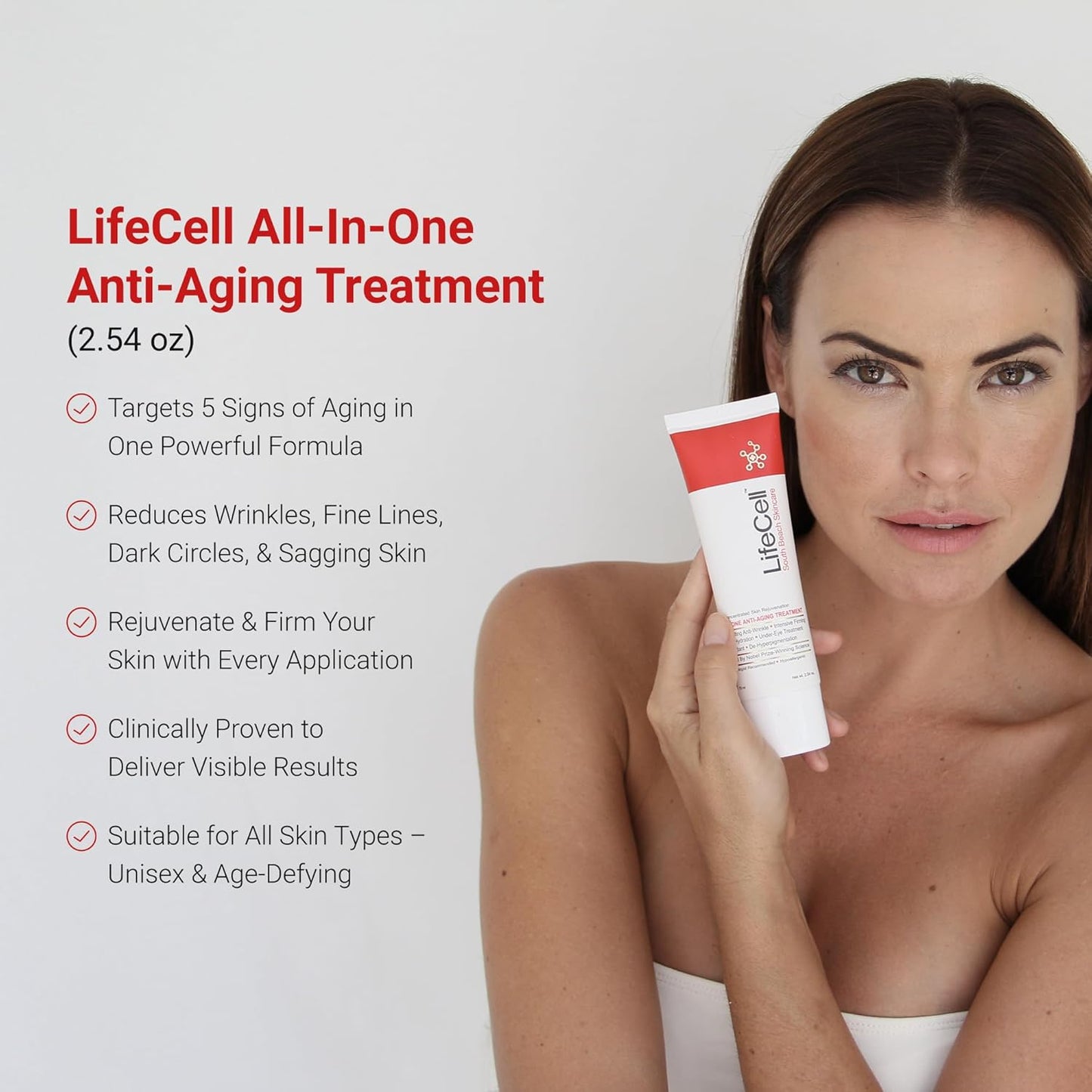 LifeCell All In One Anti-Aging Cream – Retinol, Vitamin C, DMAE, Hyaluronic (2.54oz)
