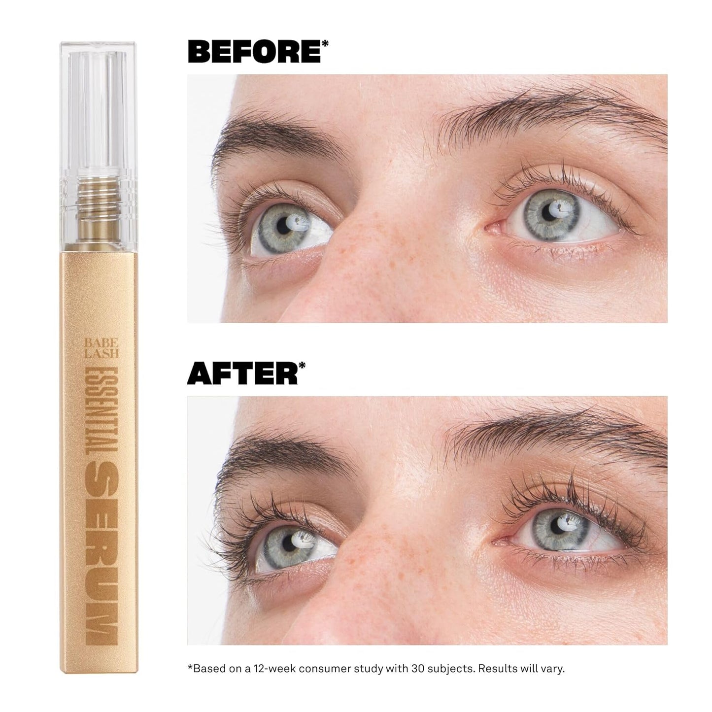 Babe Original Lash Serum – Longer, Fuller Natural Lashes & Brows, Vegan