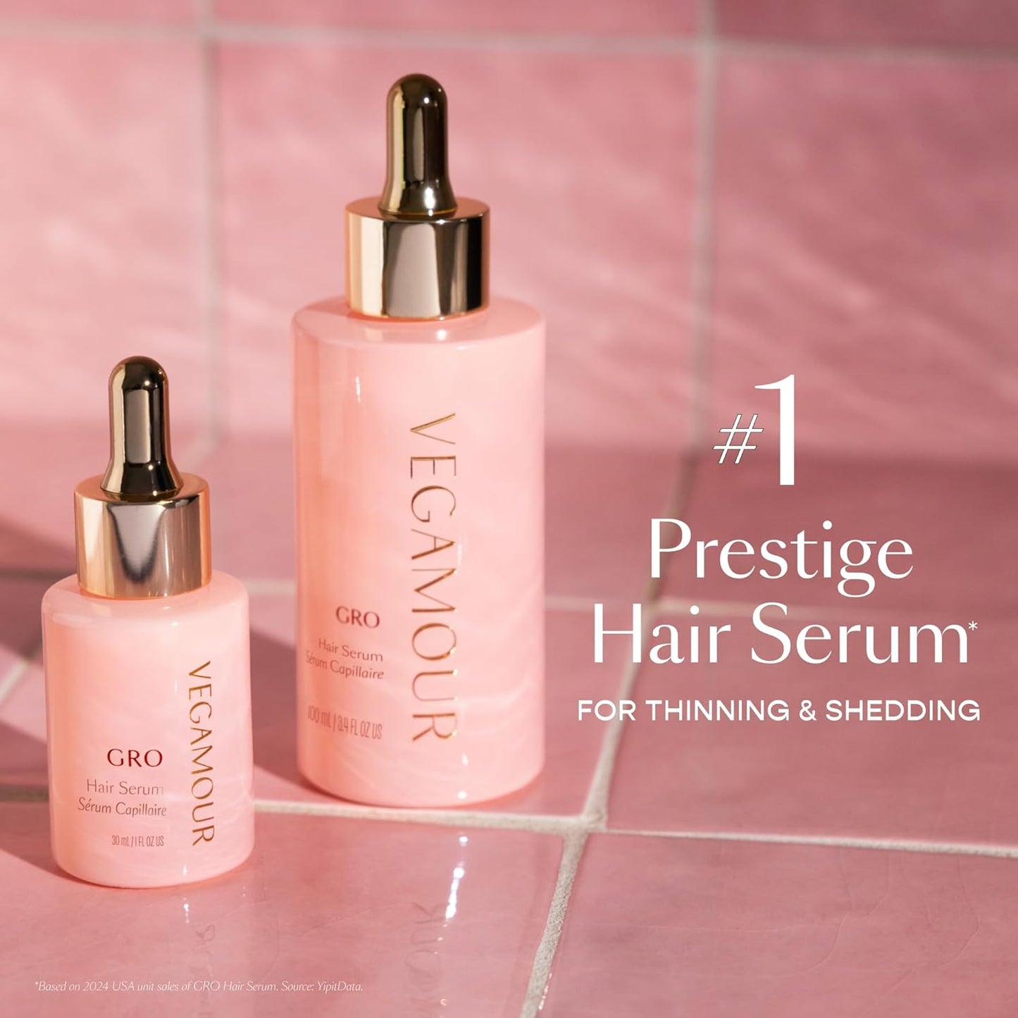 VEGAMOUR GRO Hair Serum 30ml – Thicker, Fuller Hair in 90 Days, Vegan