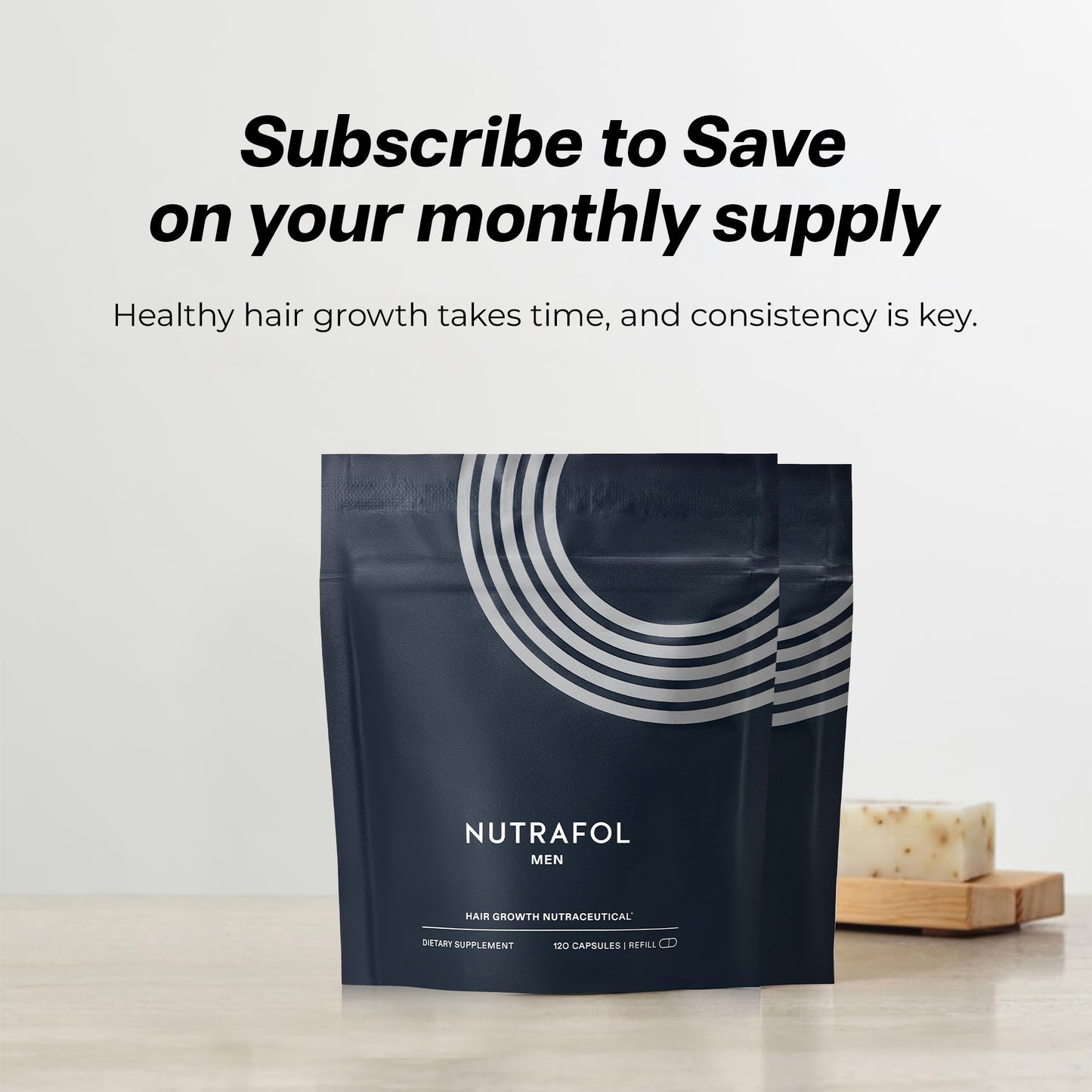 Nutrafol Men’s Hair Growth Supplement, Thicker Fuller Hair, 1 Month Supply
